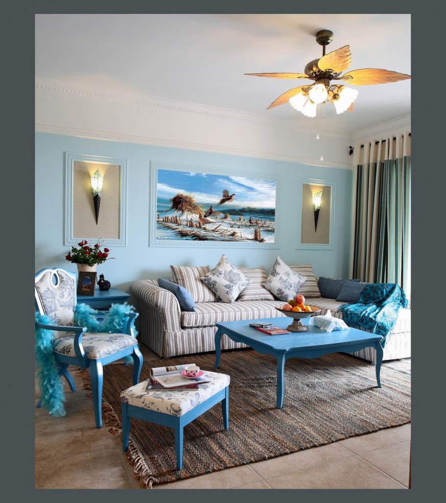 Средиземноморский стиль в интерьере гостиной