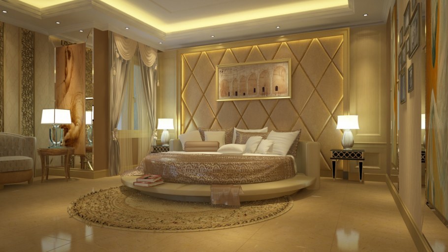 Шикарный интерьер спальни