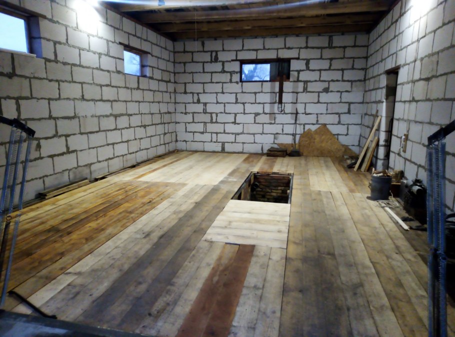 Отделка пола в гараже