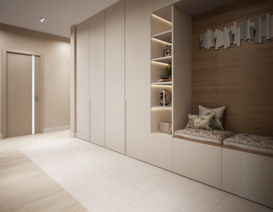 Интерьер узкой прихожей