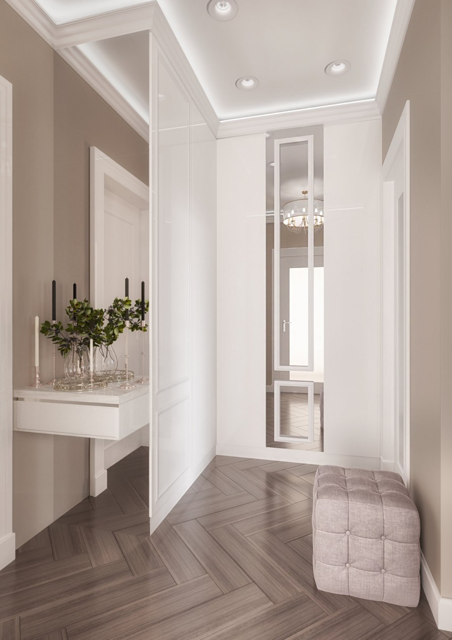 Светлая современная прихожая