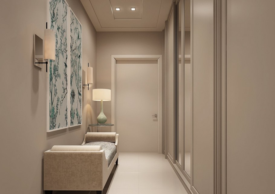 Светлая прихожая в современном стиле