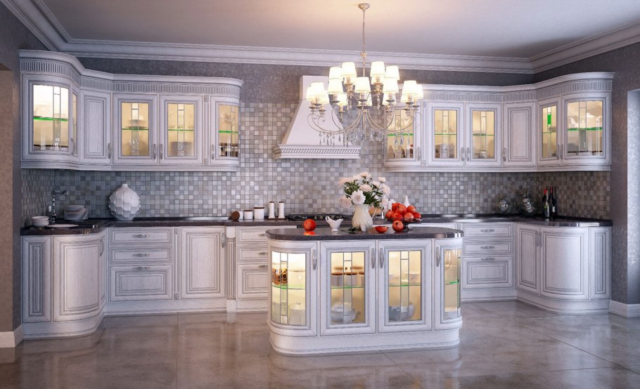 Кухня Руджери Италия массив ясеня