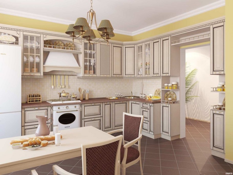 Кухня беленый дуб