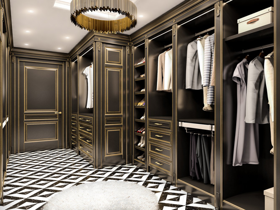 Роскошные гардеробные комнаты