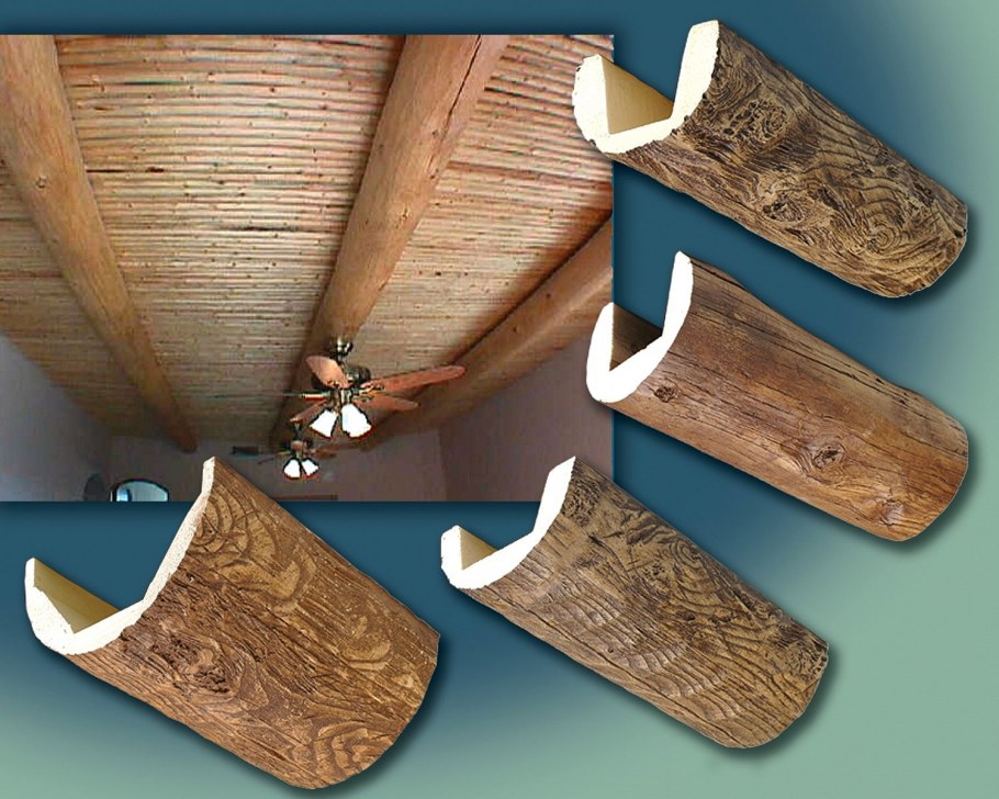 Имитация бревна в интерьере