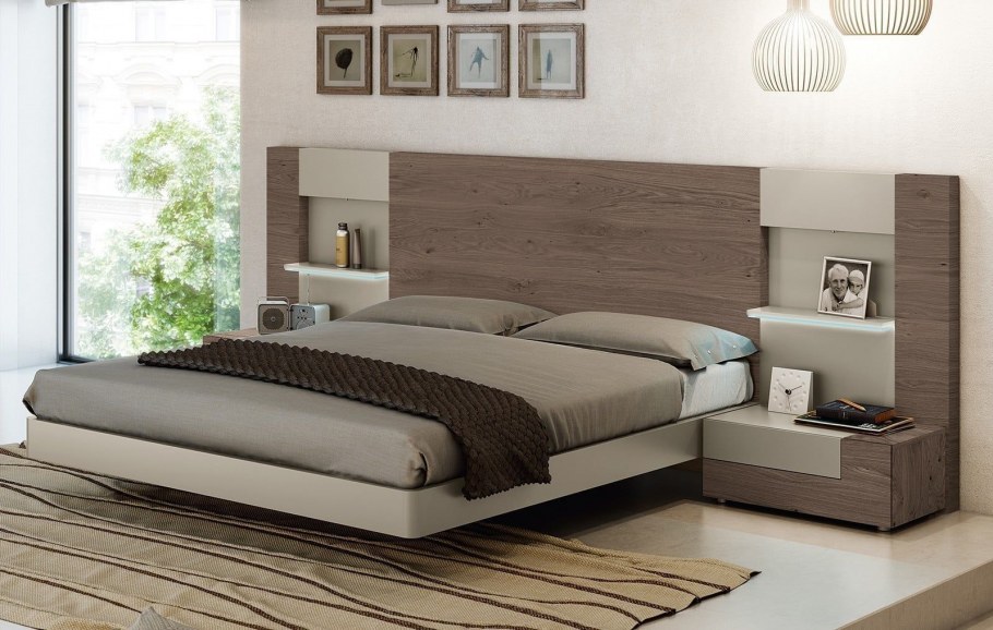 Кровать Kuffert class 180х200, дуб горный/графит