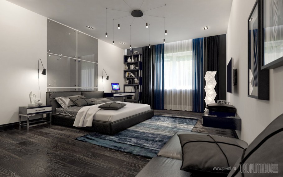 Спальня для молодого человека в минималистическом стиле