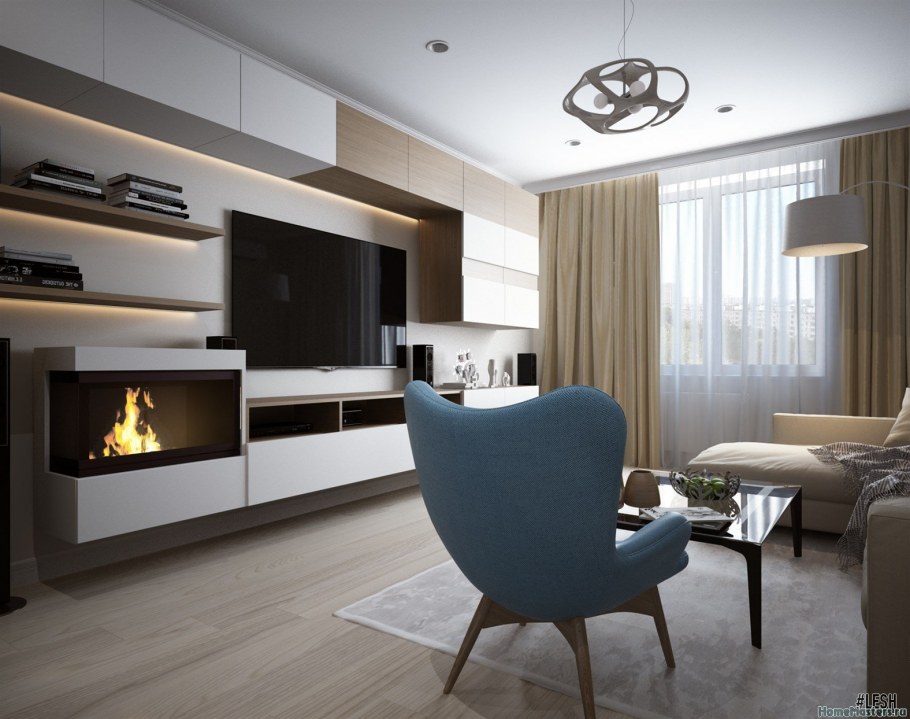 Проект современной гостиной