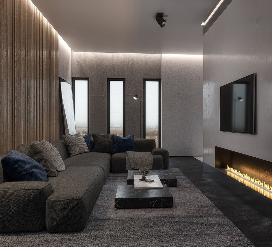 Гостиная в стиле Хайтэк