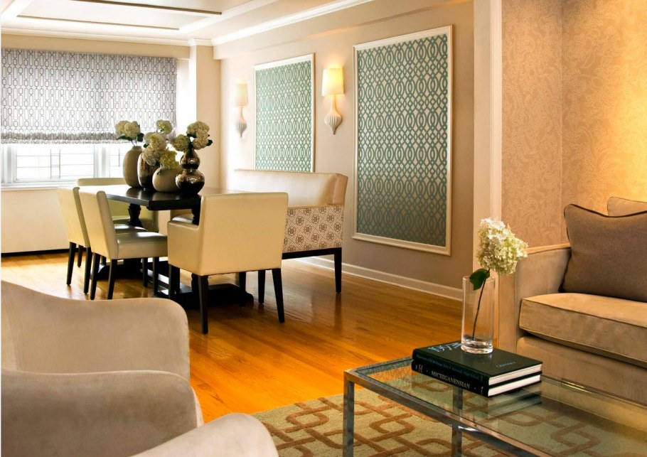 Обойные вставки в интерьере