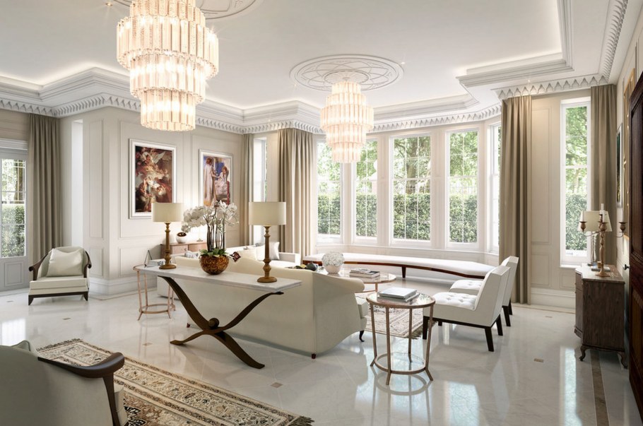 Интерьер арт деко гламур гостиная