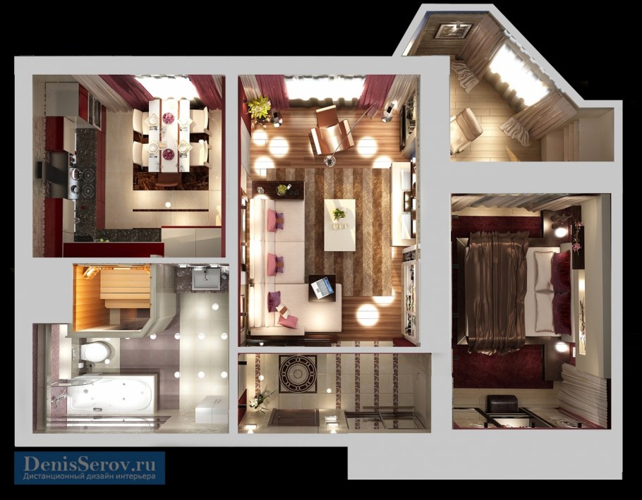 Проект двухкомнатной квартиры