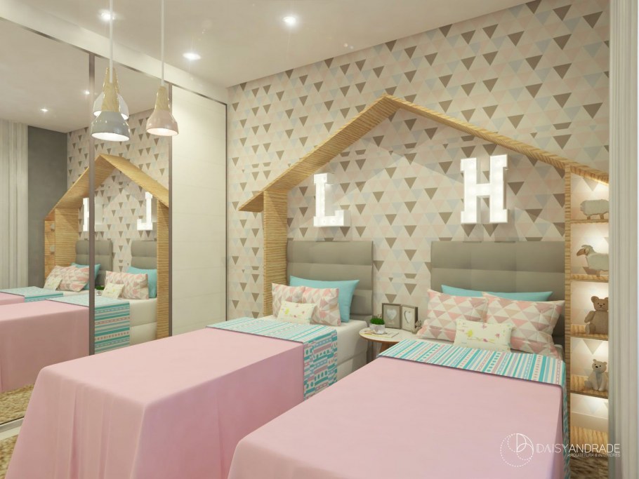 Стильная спальня для сестер