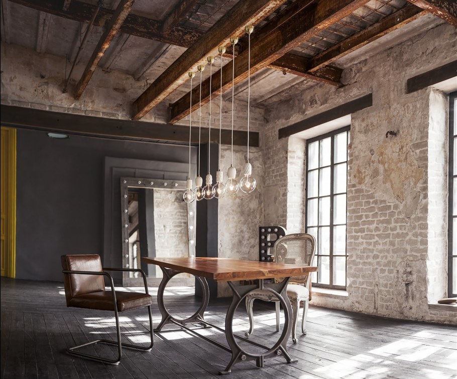 Лофт бетонные стены