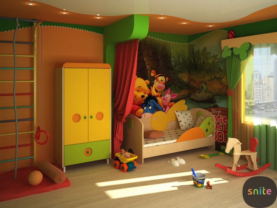 Зоны в детской комнате