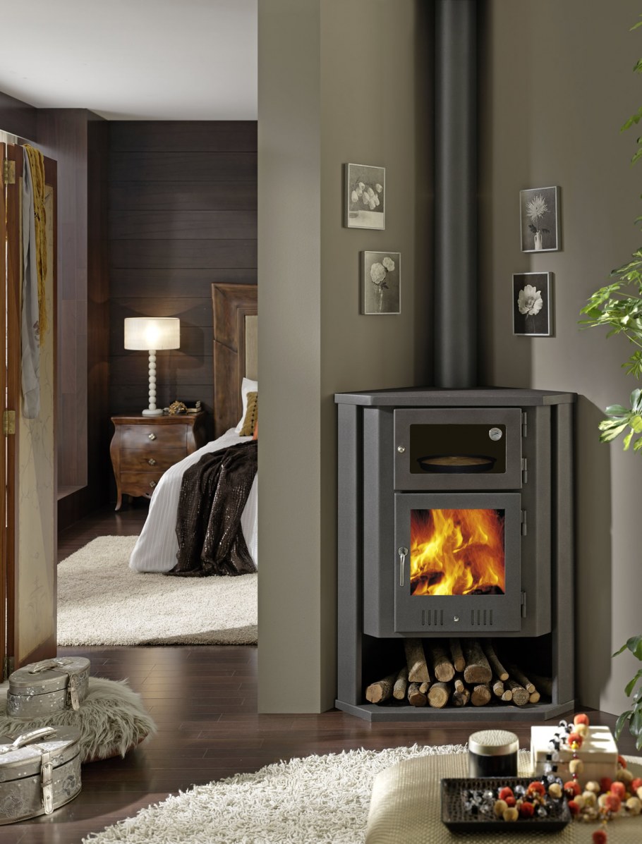 Дровяная печь-камин camina s1 Eck