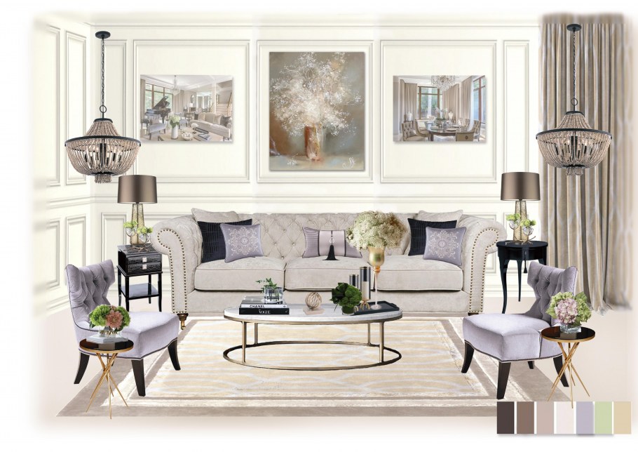 Коллаж предметов интерьера