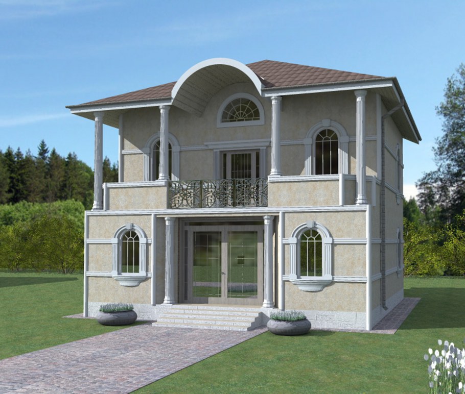 Дом двухэтажный проект внутренний и наружный