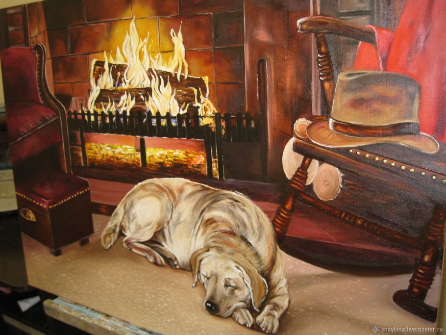 Камин картины художников