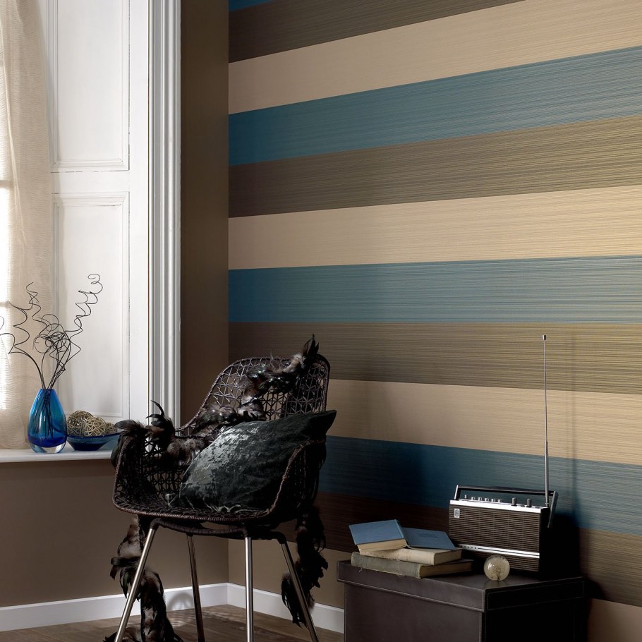 Полосатые стены в интерьере