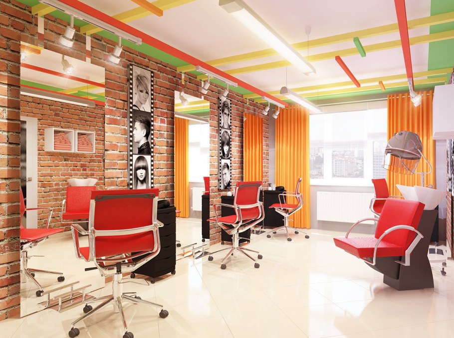 Интерьеры парикмахерских