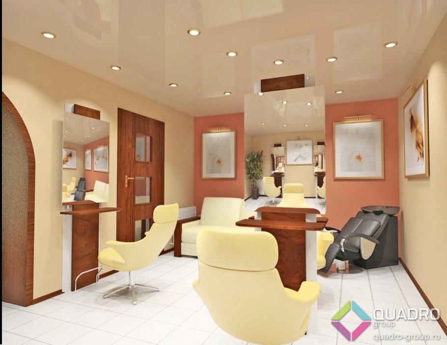 Сочетание цветов в интерьере парикмахерской