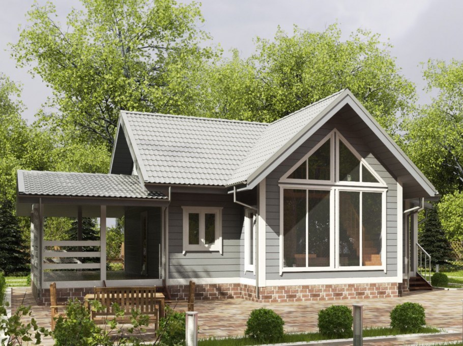 Дом из бруса проекты Скандинавия 130м2