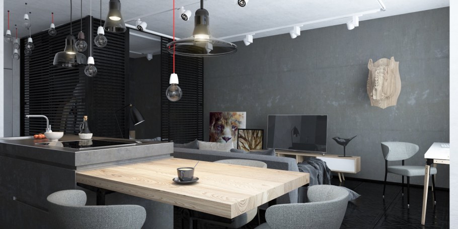 Серый цвет в стиле лофт