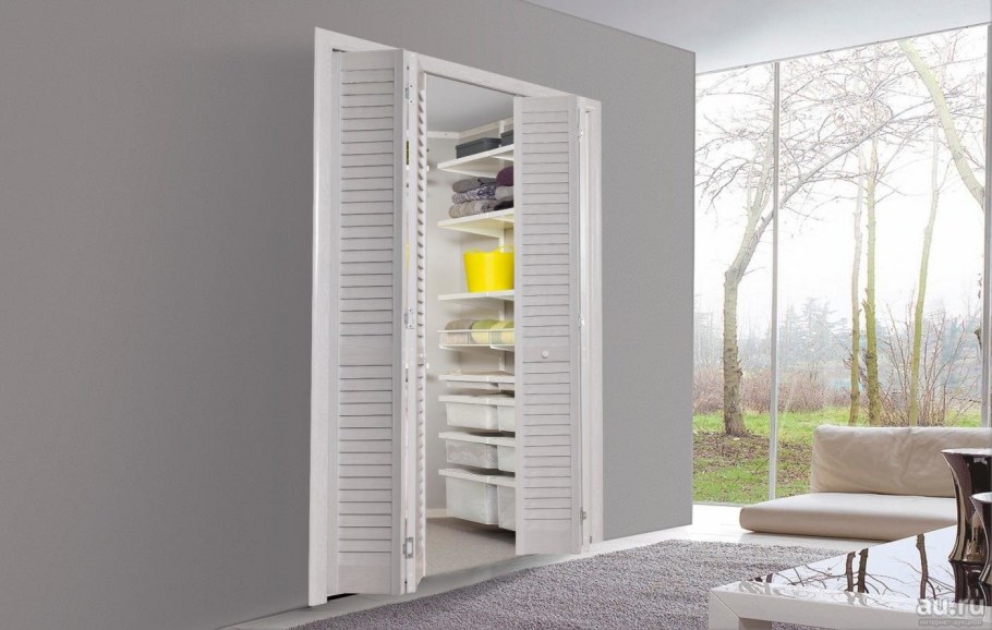 Дверка жалюзийная 2030х803 мм, цвет серый ясень