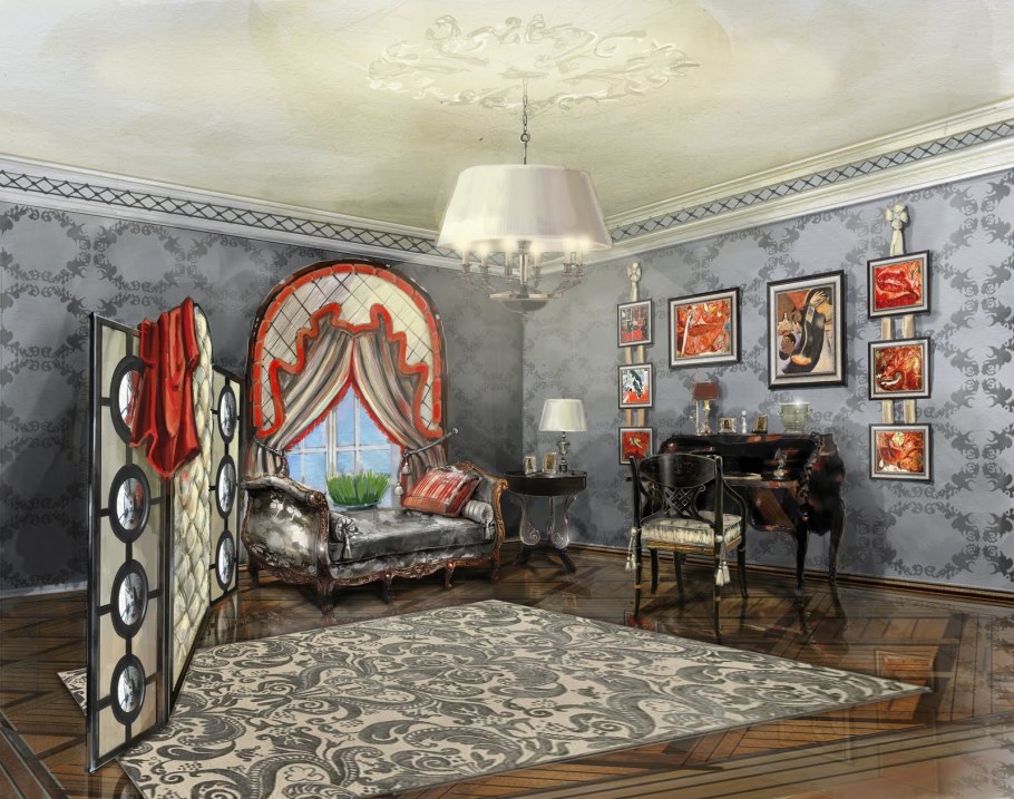 Интерьер прихожей в стиле Будуар