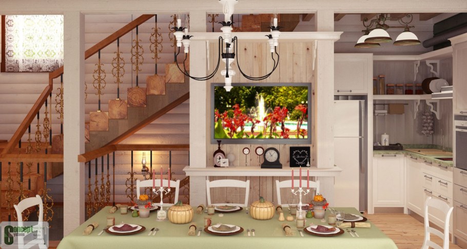 Вилладж интерьер