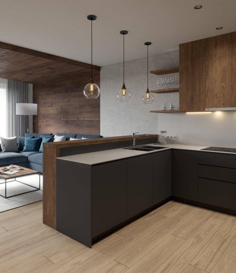 Серая кухня икеа Кунгсбакка