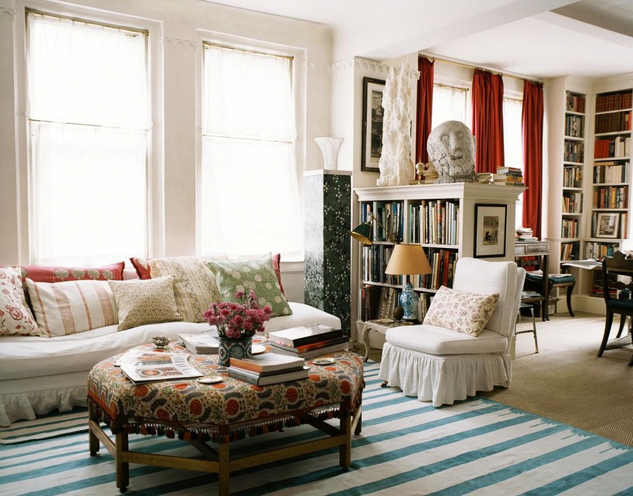 Мебель разных оттенков в английском интерьере