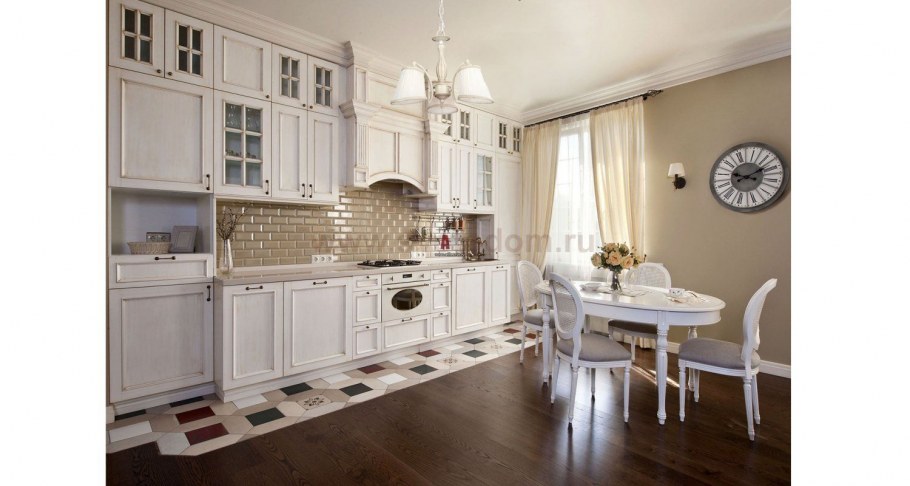 Кухни классика светлые угловые