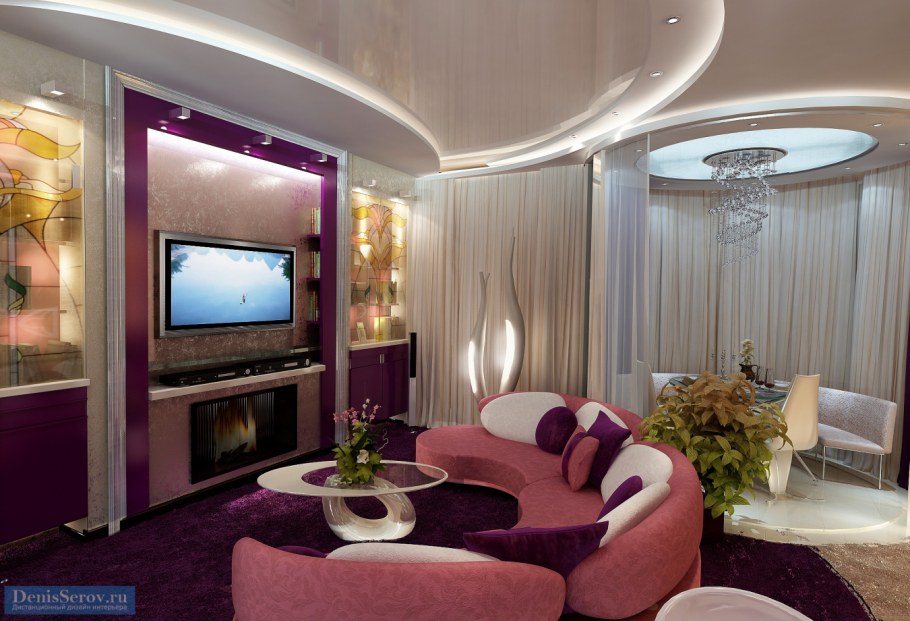 Гостиная в стиле Модерн в маленькой квартире