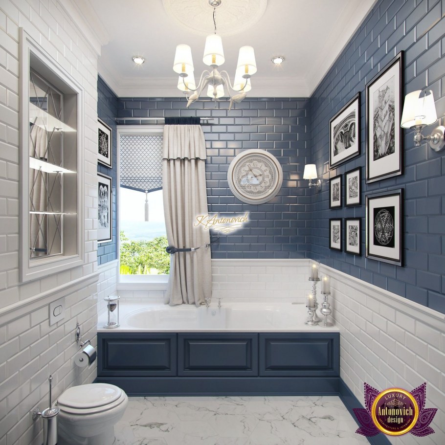 Ванная комната плитка кабанчик Неоклассика