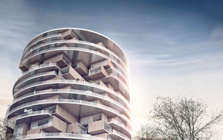 Круглый многоэтажный дом