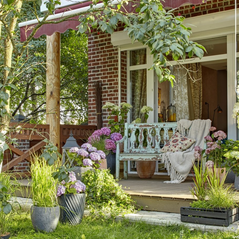 Терраса в стиле русской усадьбы