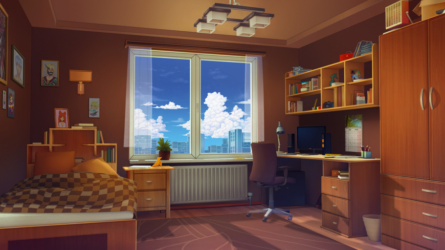 Старинная комната с окном