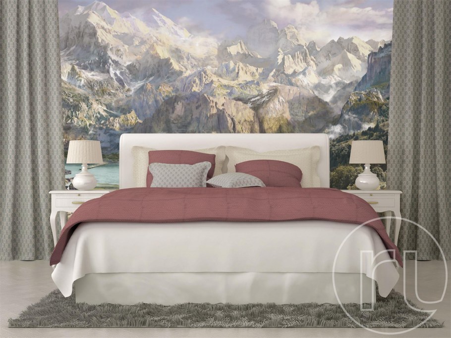 Лавандовое поле в спальне