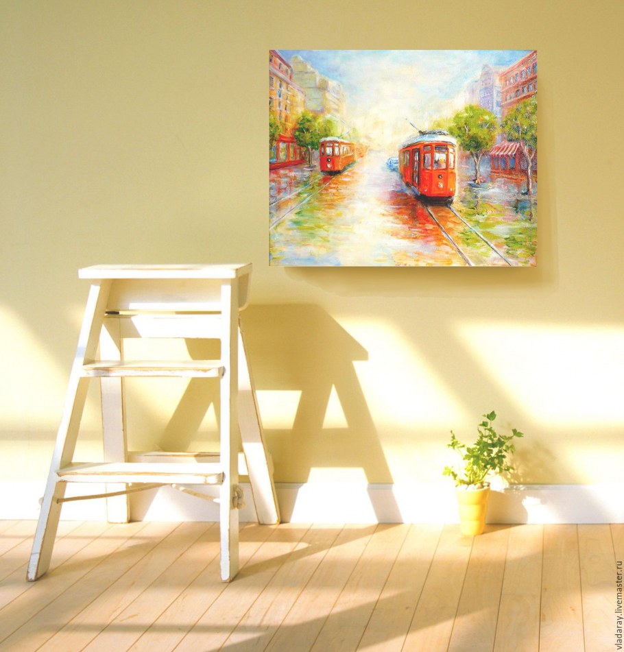 Пейзаж маслом в интерьере