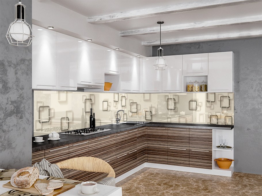 Кухонный фартук ABS-пластик 2000х600х1.5мм coffe time