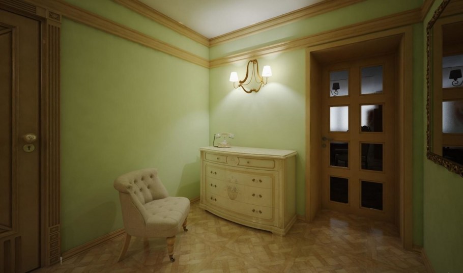 Зеленая прихожая интерьер