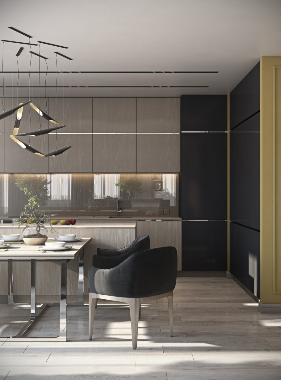 Стильная кухня столовая