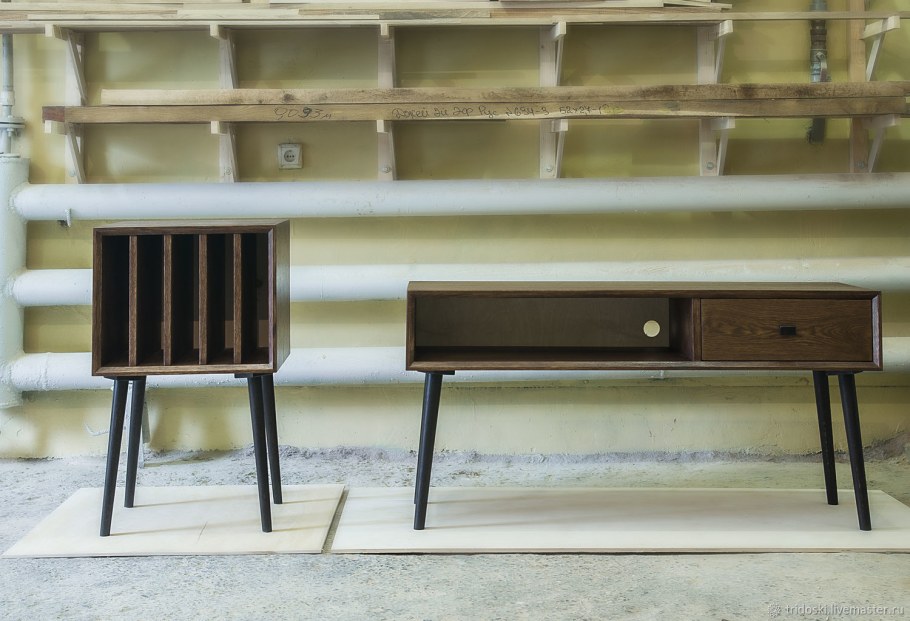 Тумба под ТВ 118х30х60 см, Wood&Steel