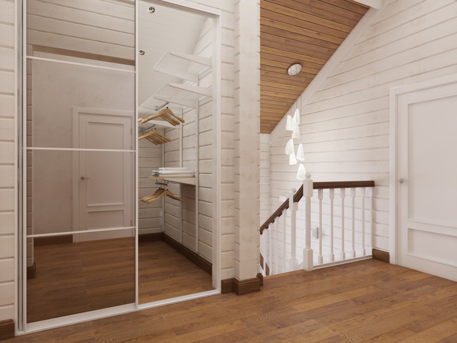 Прихожая имитация бруса