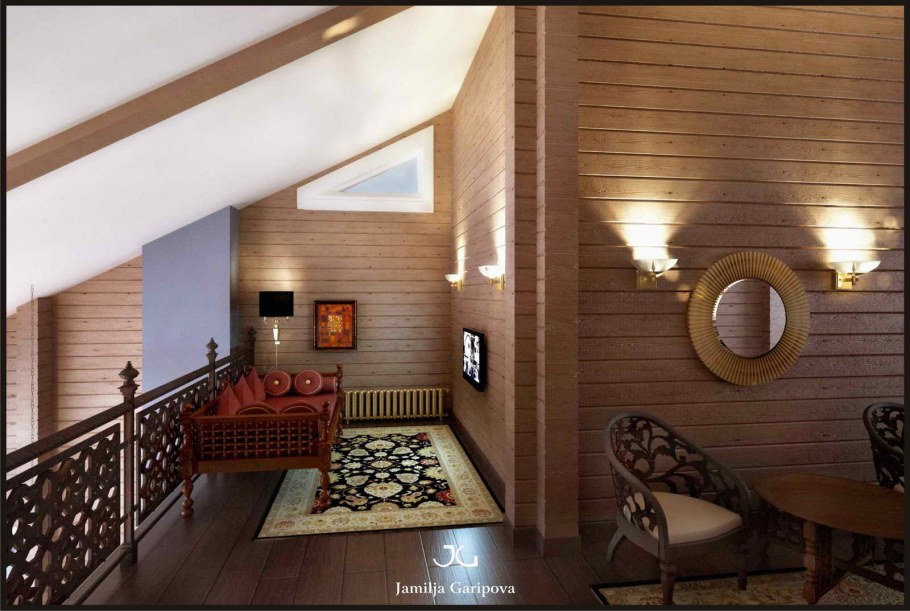 Примеры отделки второго этажа коттеджа