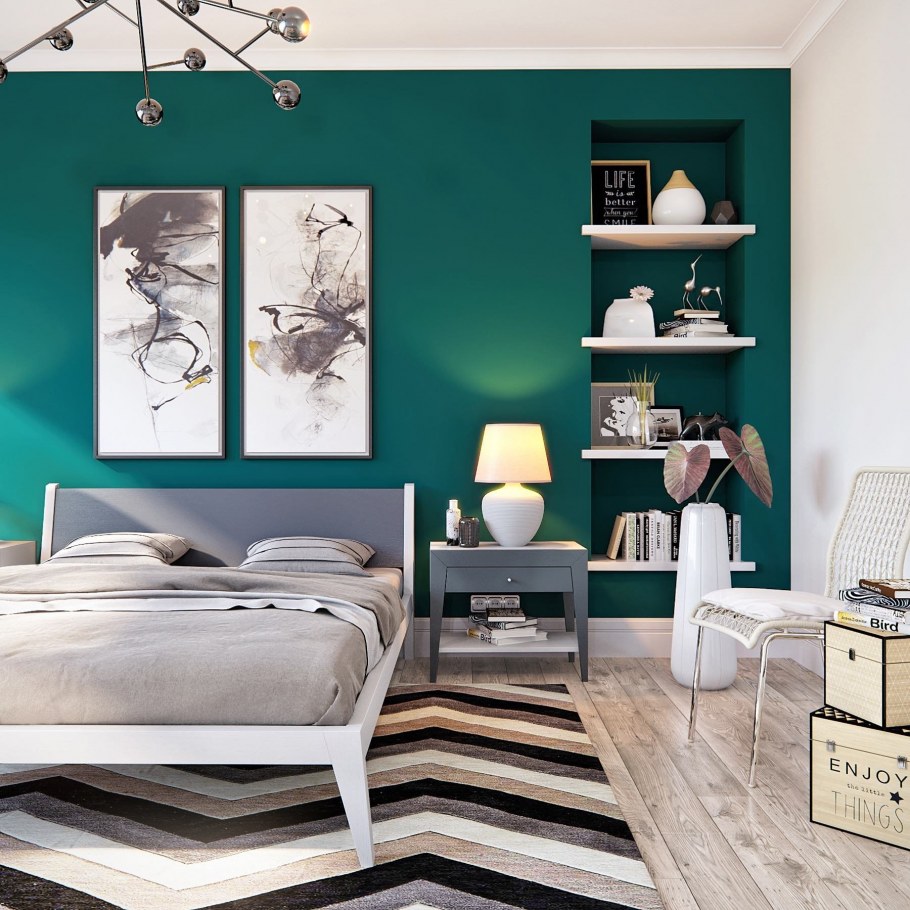 Акцентная стена в интерьере