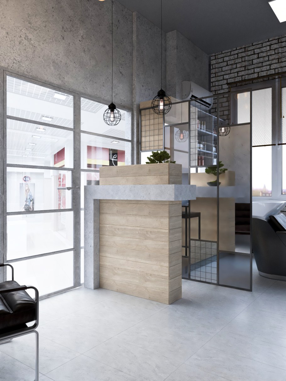 Зелень в интерьере салона